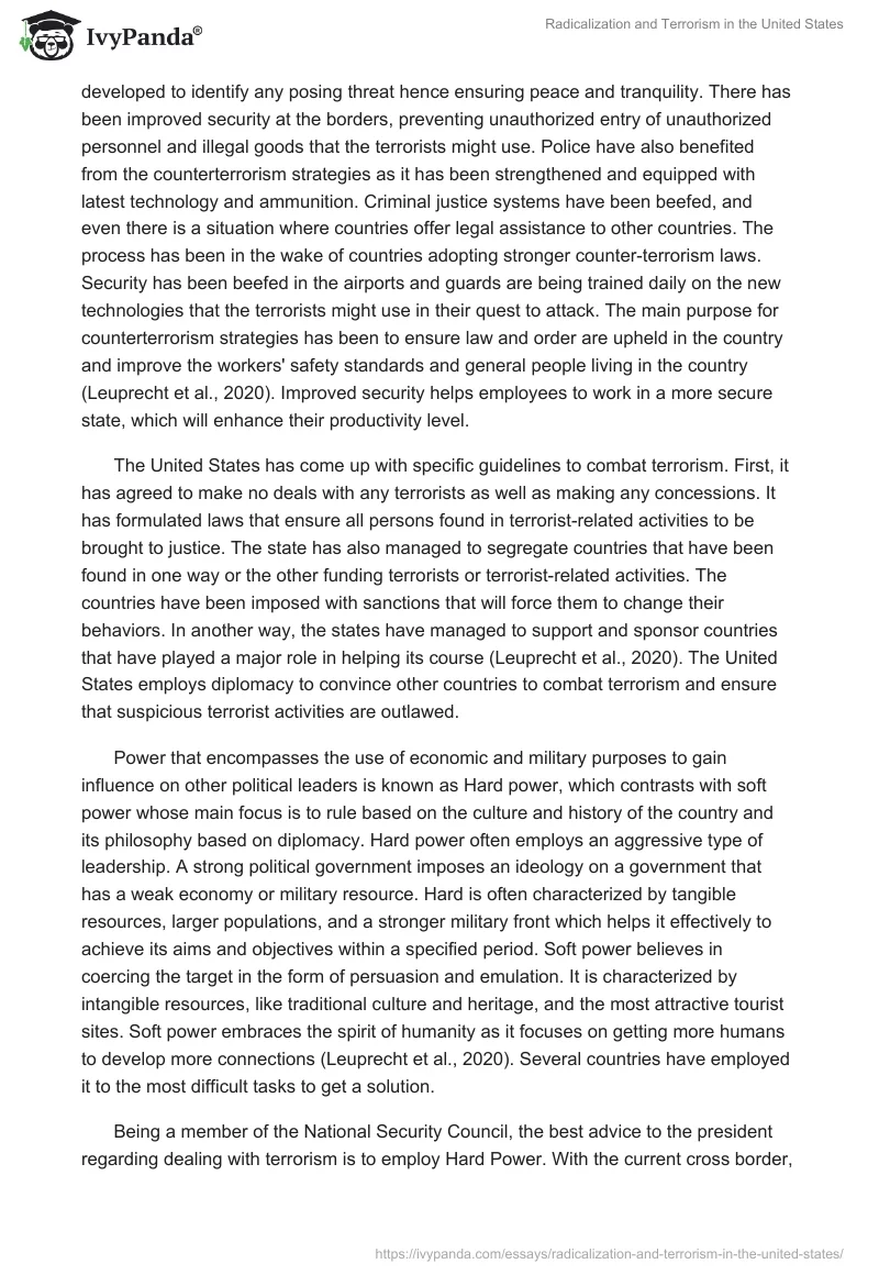 Radicalization and Terrorism in the United States. Page 3