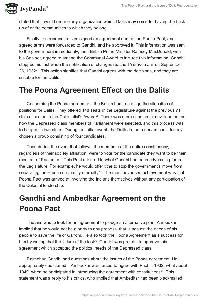 The Poona Pact and the Issue of Dalit Representation. Page 5