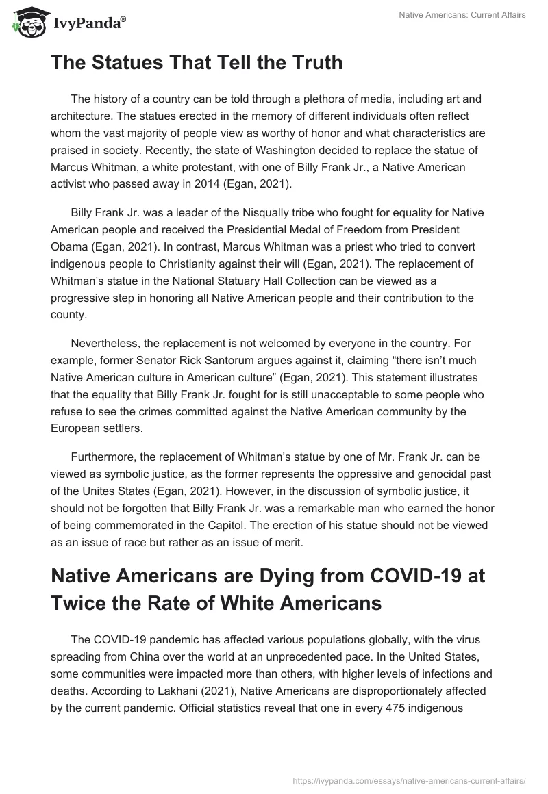 Native Americans: Current Affairs. Page 5