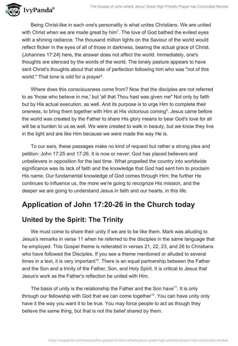 The Gospel of John where Jesus' Great High Priestly Prayer has Concluded Review. Page 4