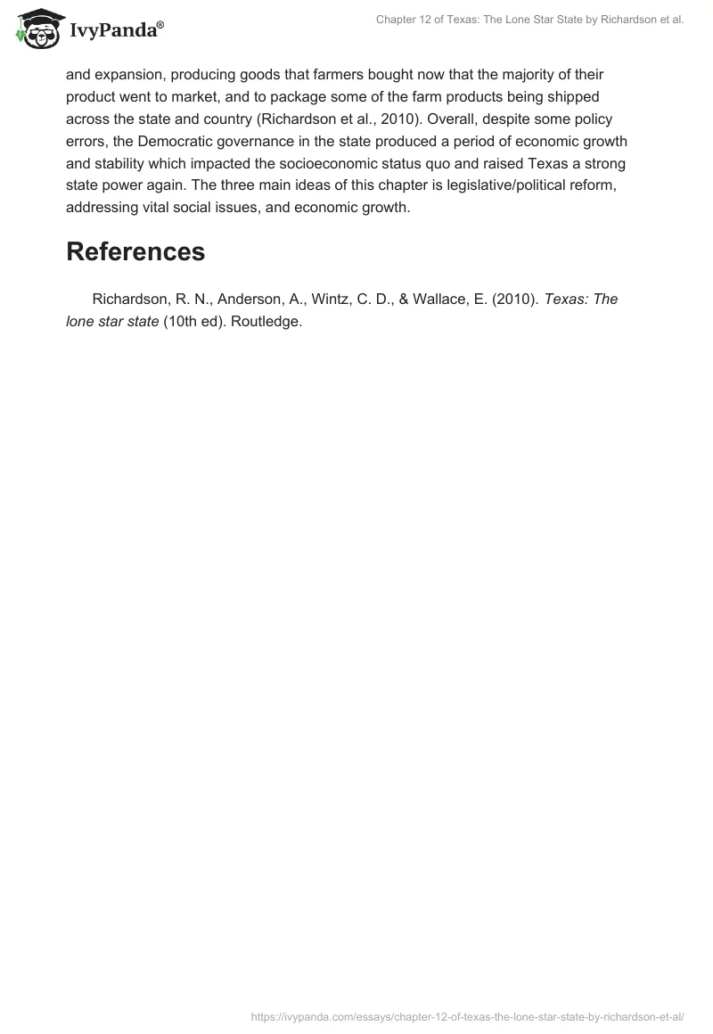 Chapter 12 of Texas: The Lone Star State by Richardson et al.. Page 2