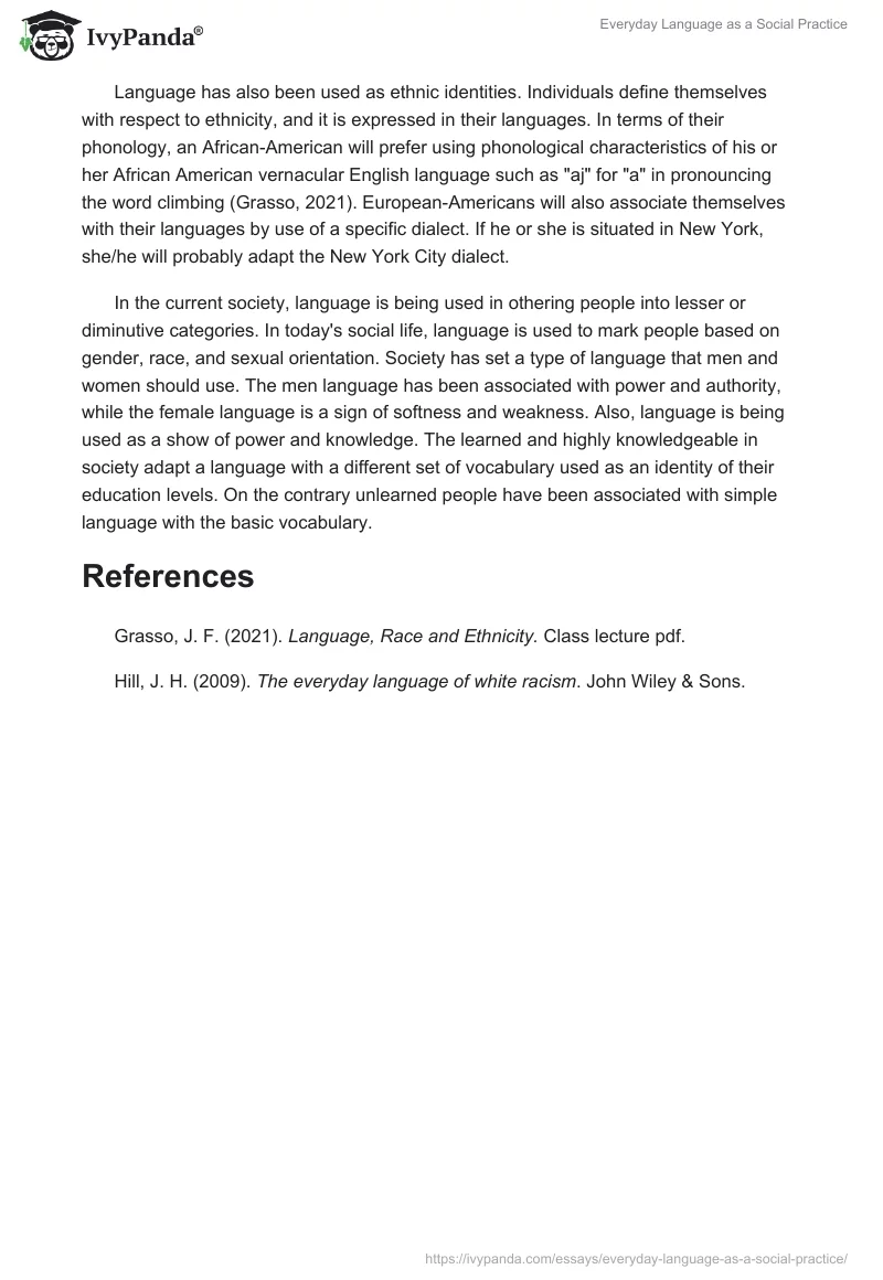 Everyday Language as a Social Practice. Page 2