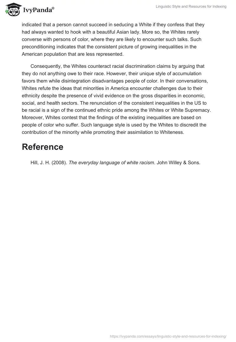 Linguistic Style and Resources for Indexing. Page 2