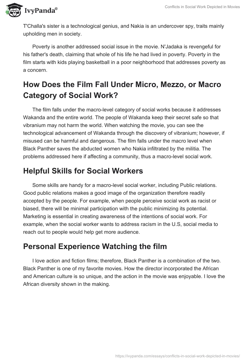 Conflicts in Social Work Depicted in Movies. Page 2