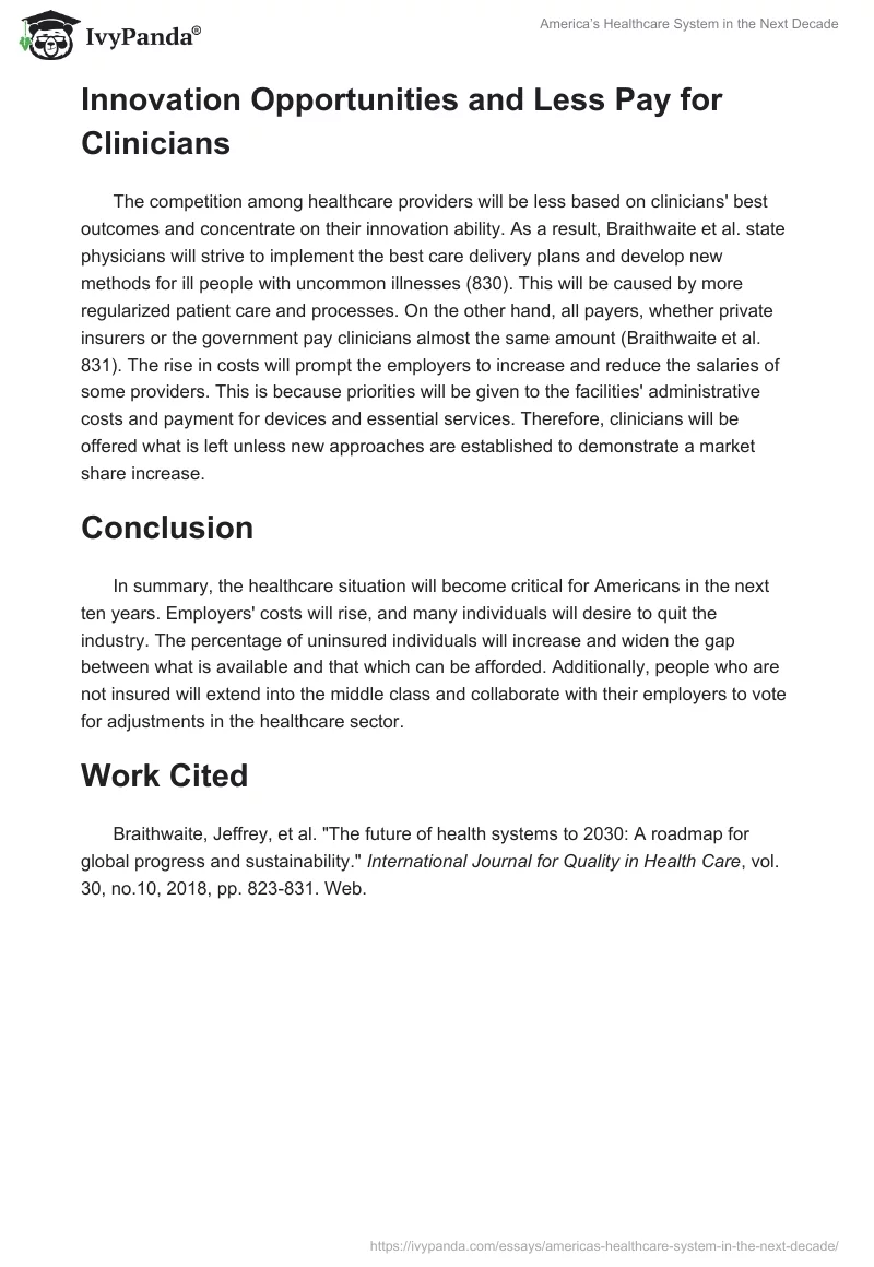 America’s Healthcare System in the Next Decade. Page 3