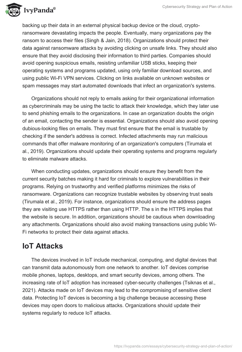 Cybersecurity Strategy and Plan of Action. Page 4