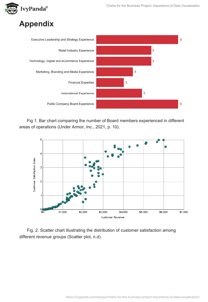 Charts for the Business Project: Importance of Data Visualization. Page 5