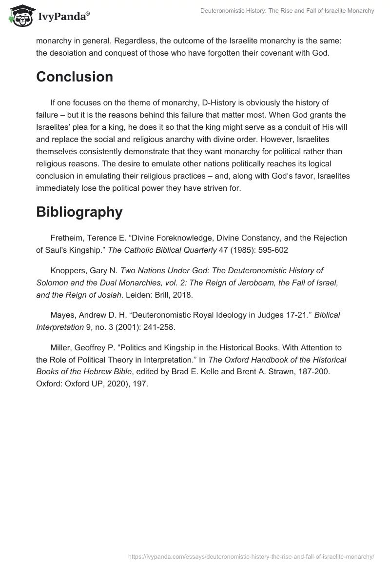 Deuteronomistic History: The Rise and Fall of Israelite Monarchy. Page 3