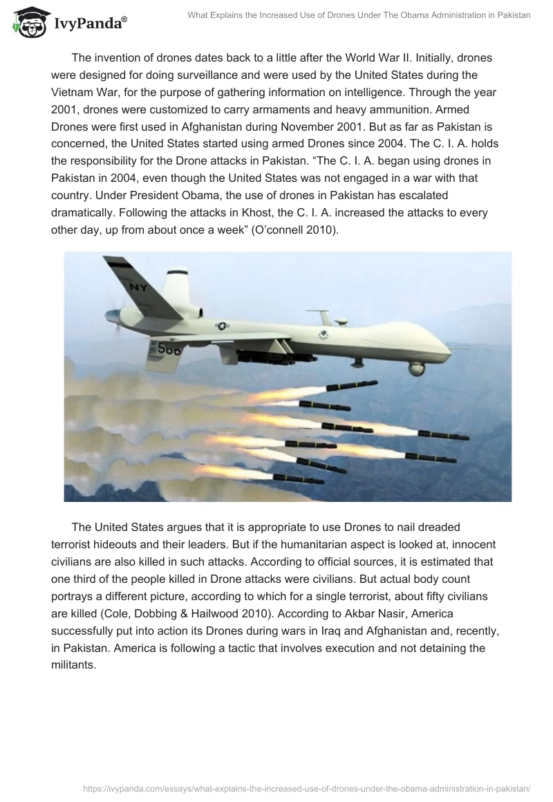 What Explains the Increased Use of Drones Under The Obama Administration in Pakistan. Page 2