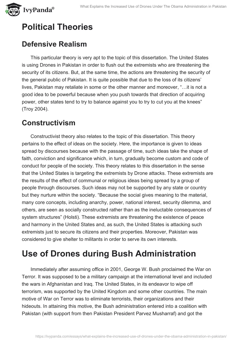 What Explains the Increased Use of Drones Under The Obama Administration in Pakistan. Page 3