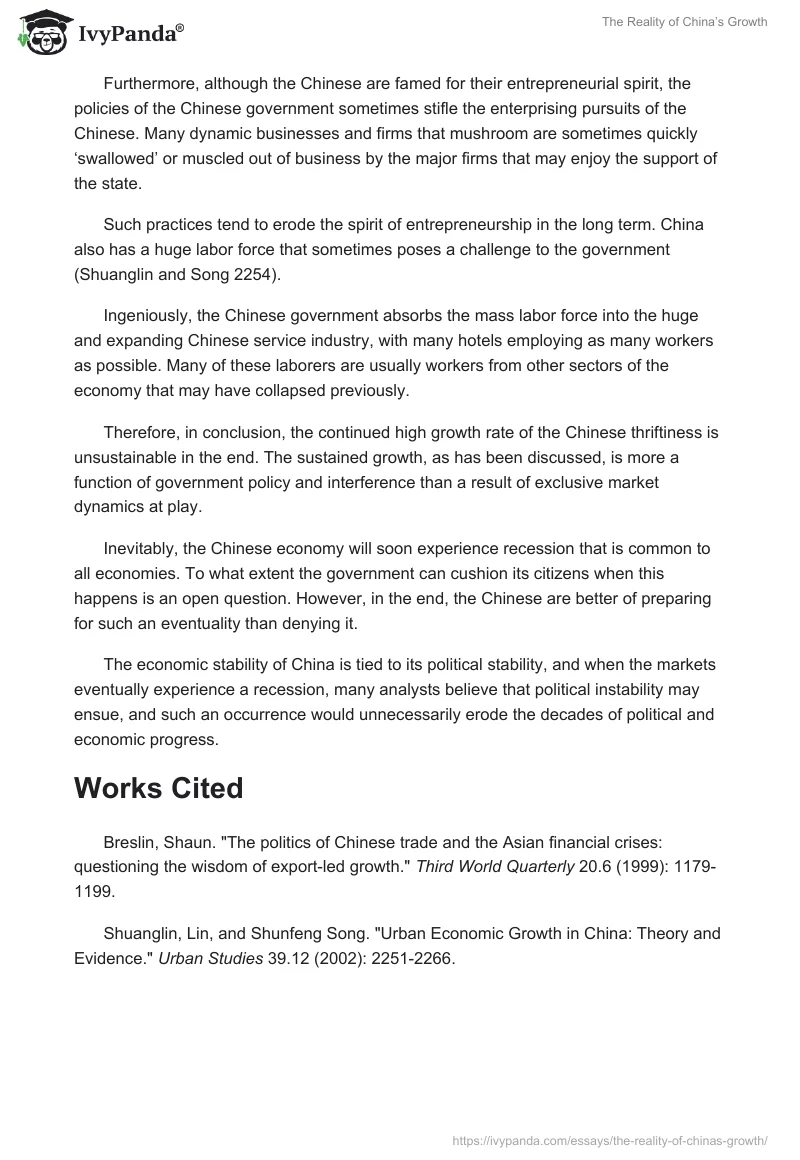 The Reality of China’s Growth. Page 2