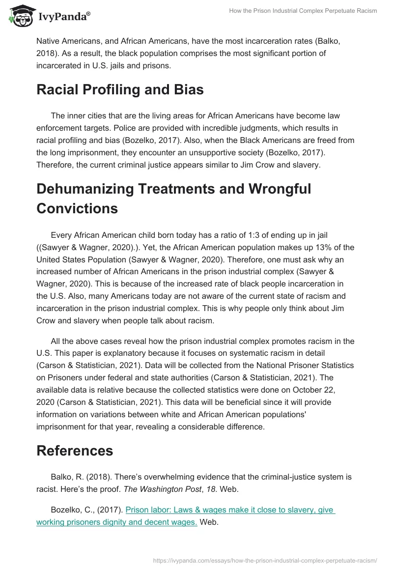 How the Prison Industrial Complex Perpetuate Racism. Page 2