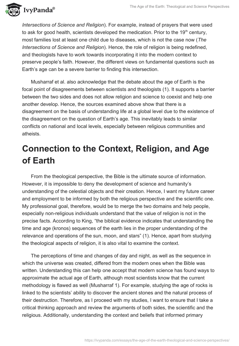 The Age of the Earth: Theological and Science Perspectives. Page 3