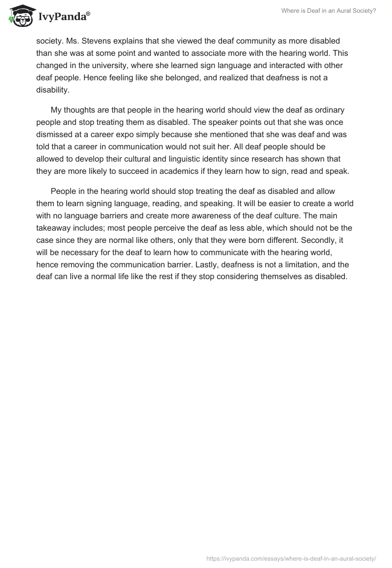 Where is Deaf in an Aural Society?. Page 2