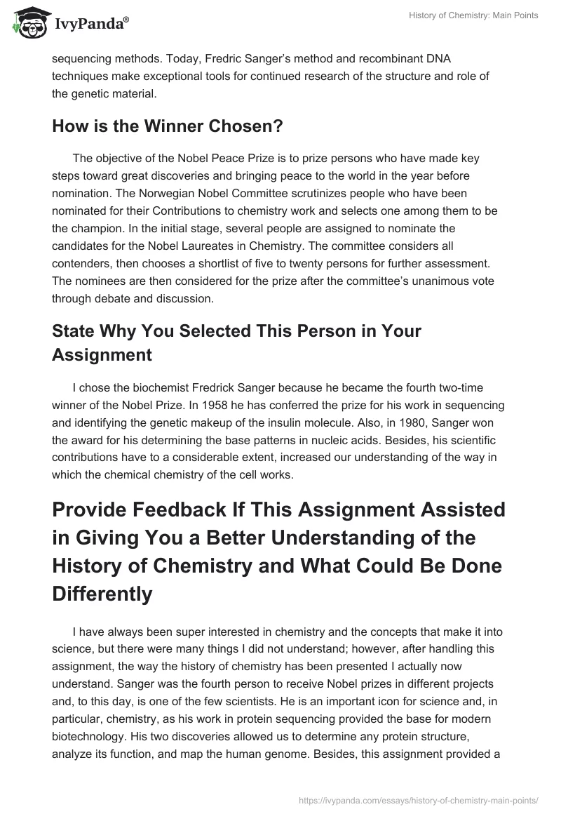 History of Chemistry: Main Points. Page 2