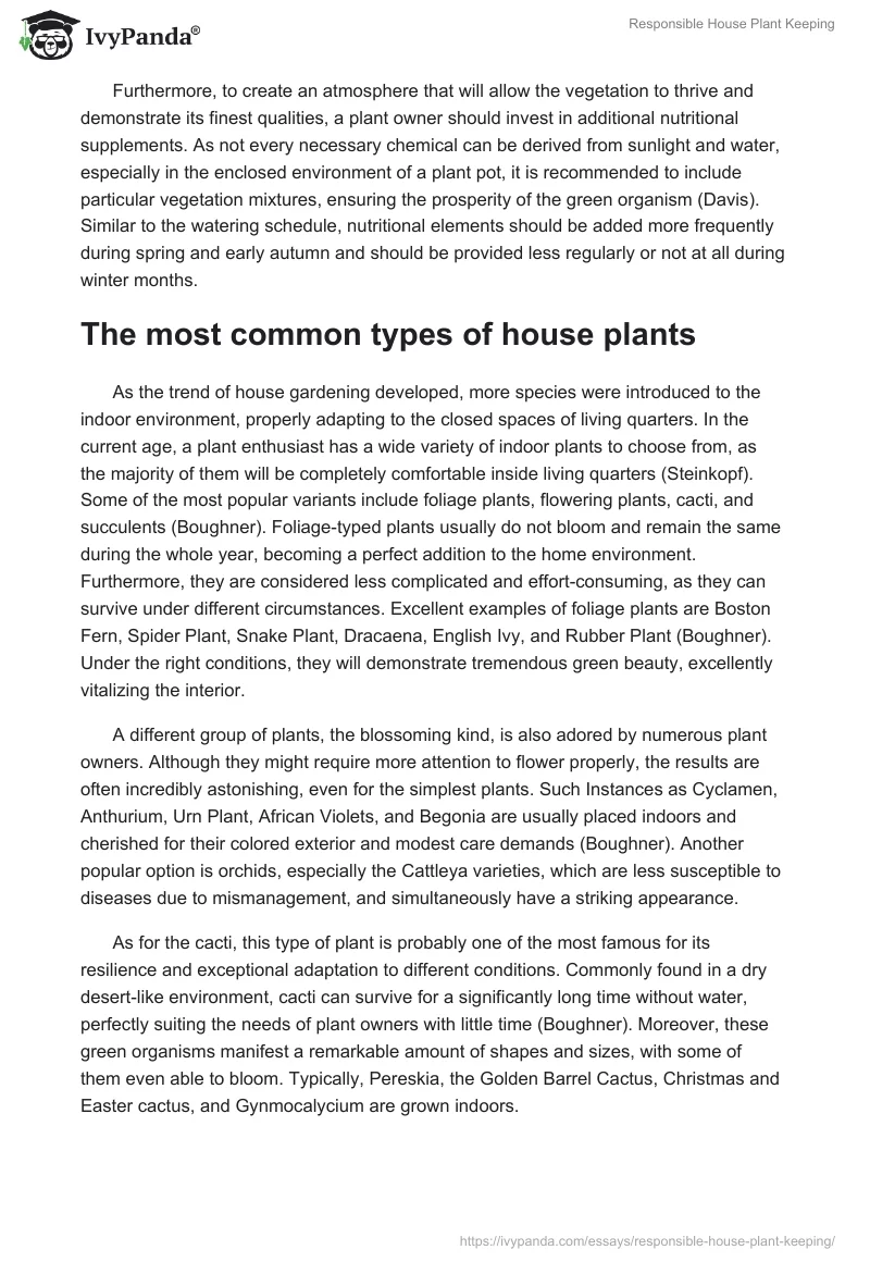 Responsible House Plant Keeping. Page 2