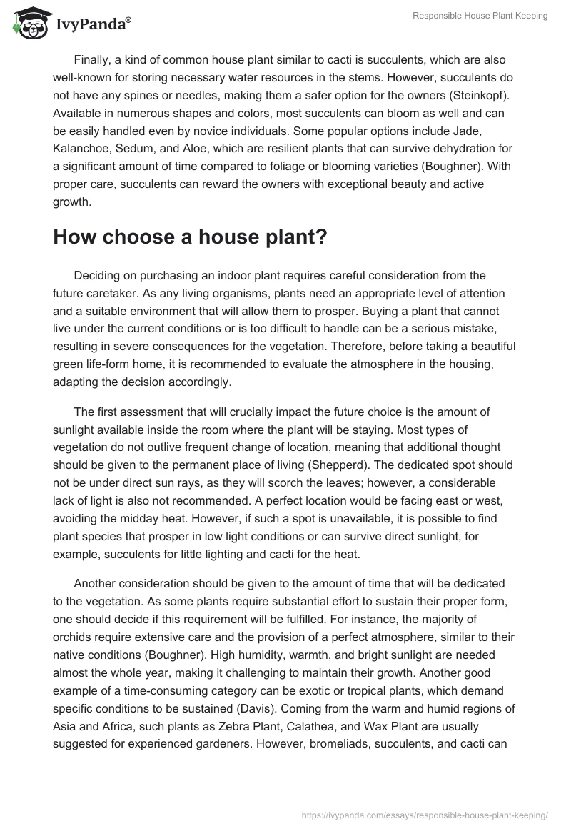 Responsible House Plant Keeping. Page 3