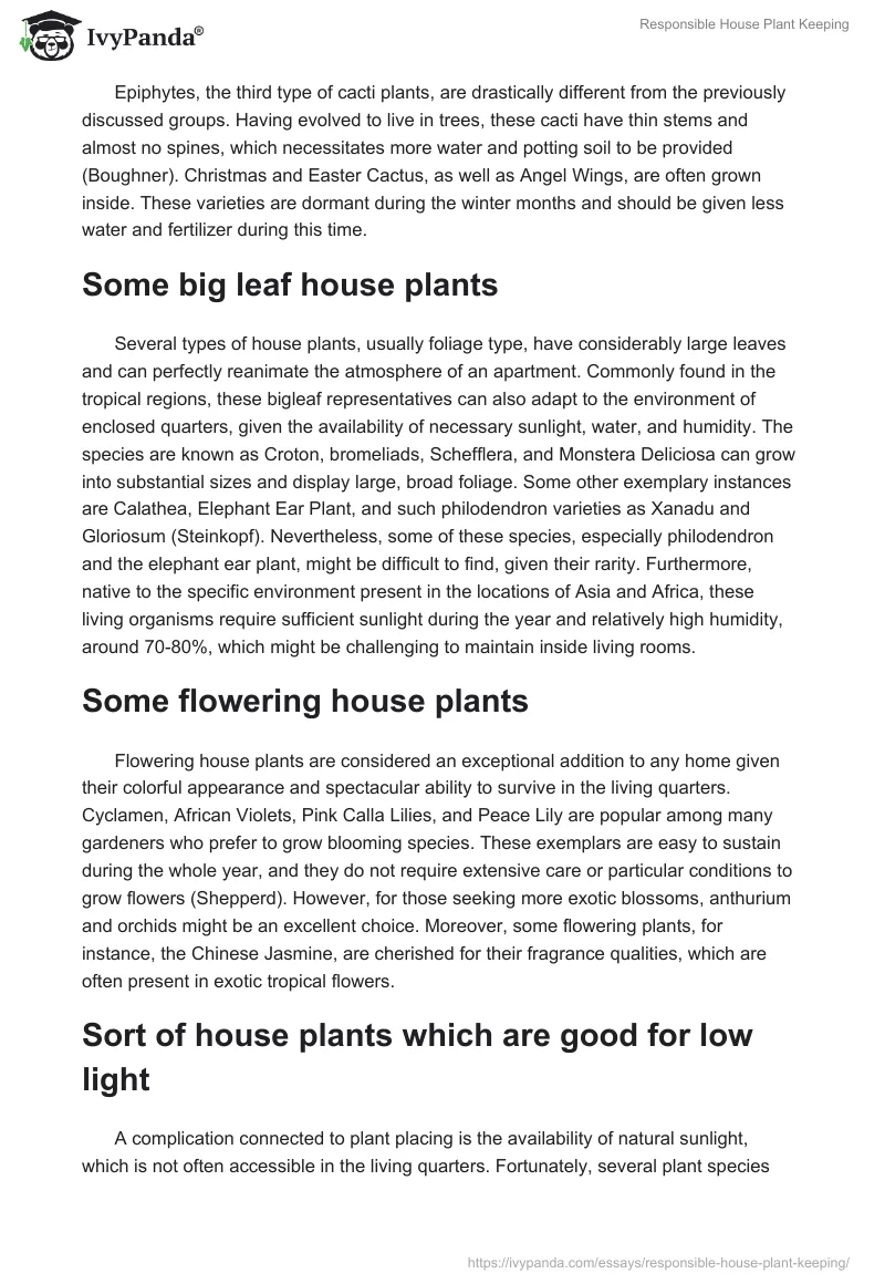 Responsible House Plant Keeping. Page 5