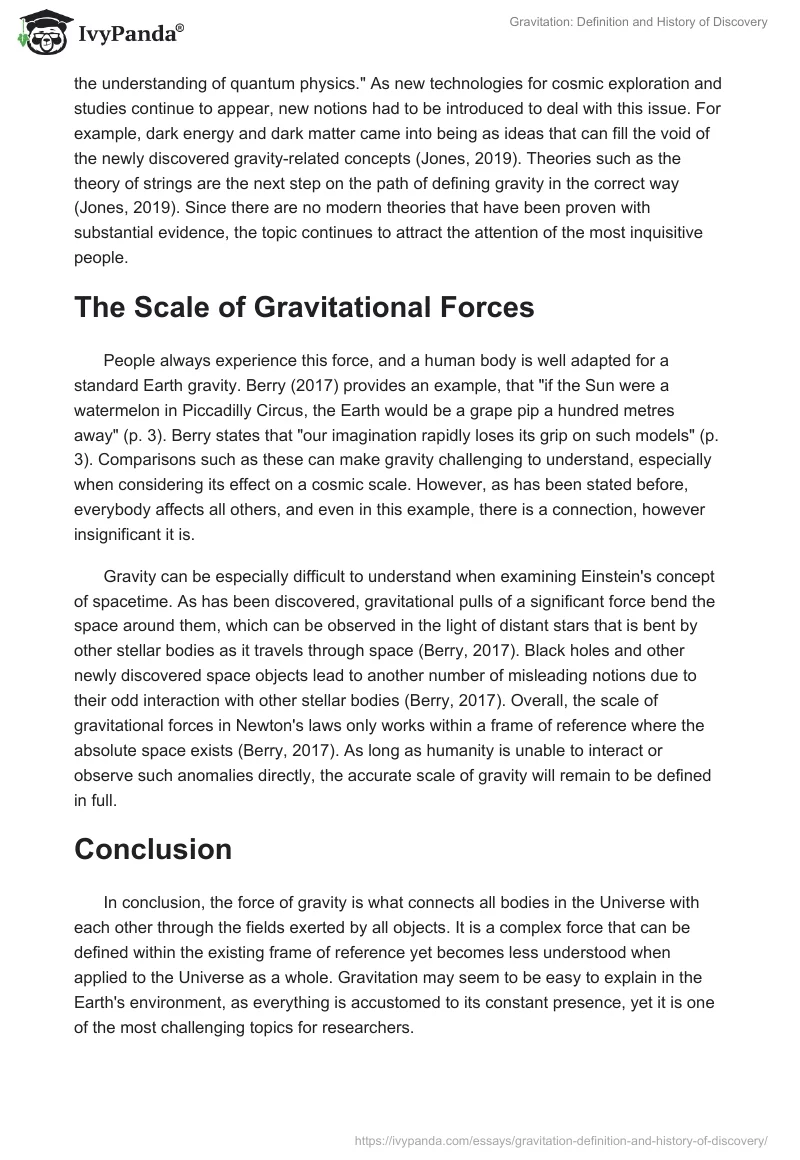Gravitation: Definition and History of Discovery. Page 3