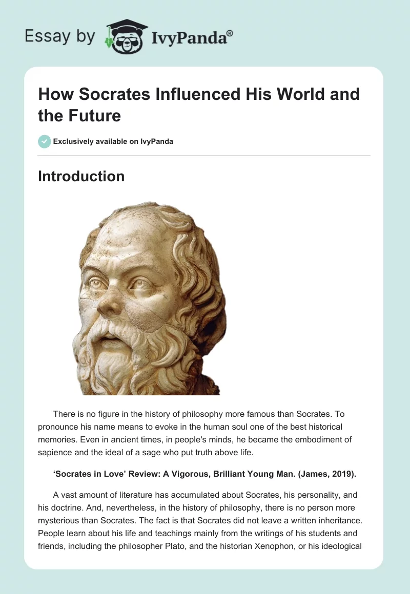 How Socrates Influenced His World and the Future. Page 1
