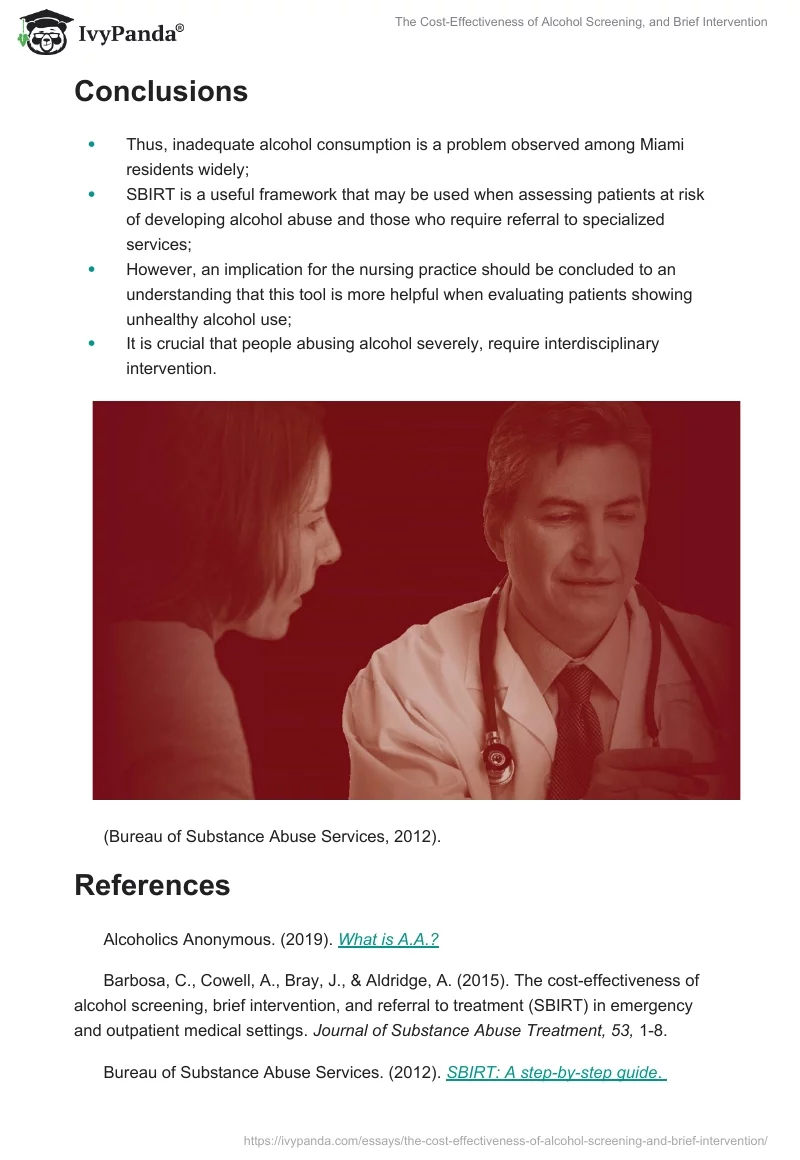 The Cost-Effectiveness of Alcohol Screening, and Brief Intervention. Page 3