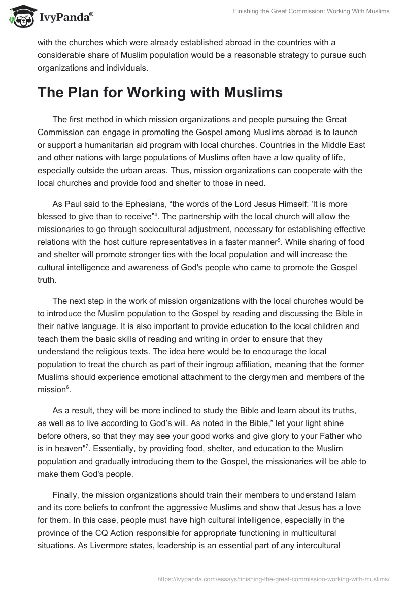 Finishing the Great Commission: Working With Muslims. Page 2