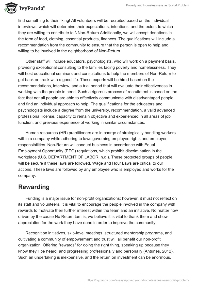 Poverty and Homelessness as Social Problem. Page 3