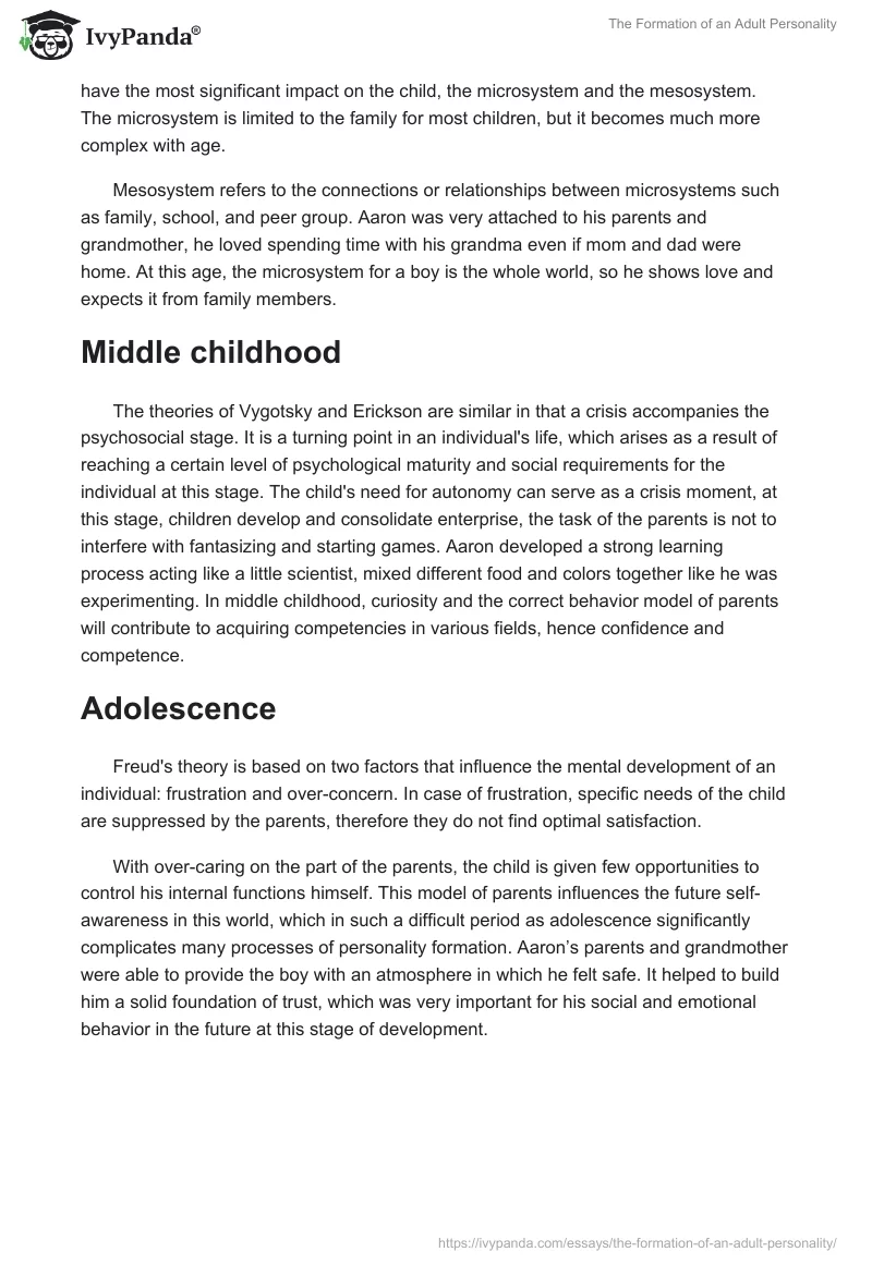 The Formation of an Adult Personality. Page 2