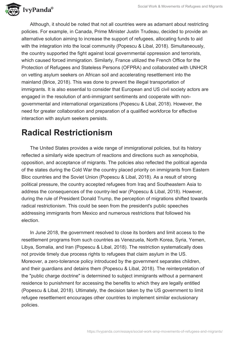 Social Work & Movements of Refugees and Migrants. Page 3