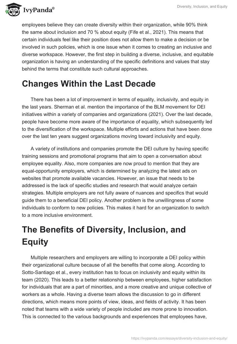 Diversity, Inclusion, and Equity. Page 2