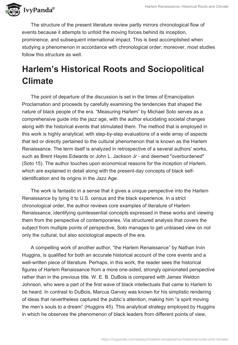 Harlem Renaissance: Historical Roots and Climate. Page 2