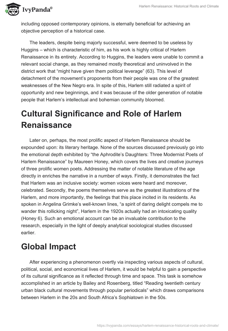 Harlem Renaissance: Historical Roots and Climate. Page 3