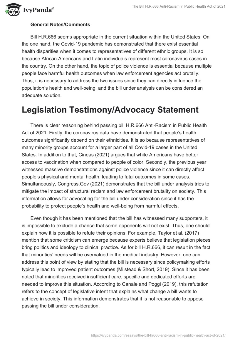 The Bill H.R.666 Anti-Racism in Public Health Act of 2021. Page 3