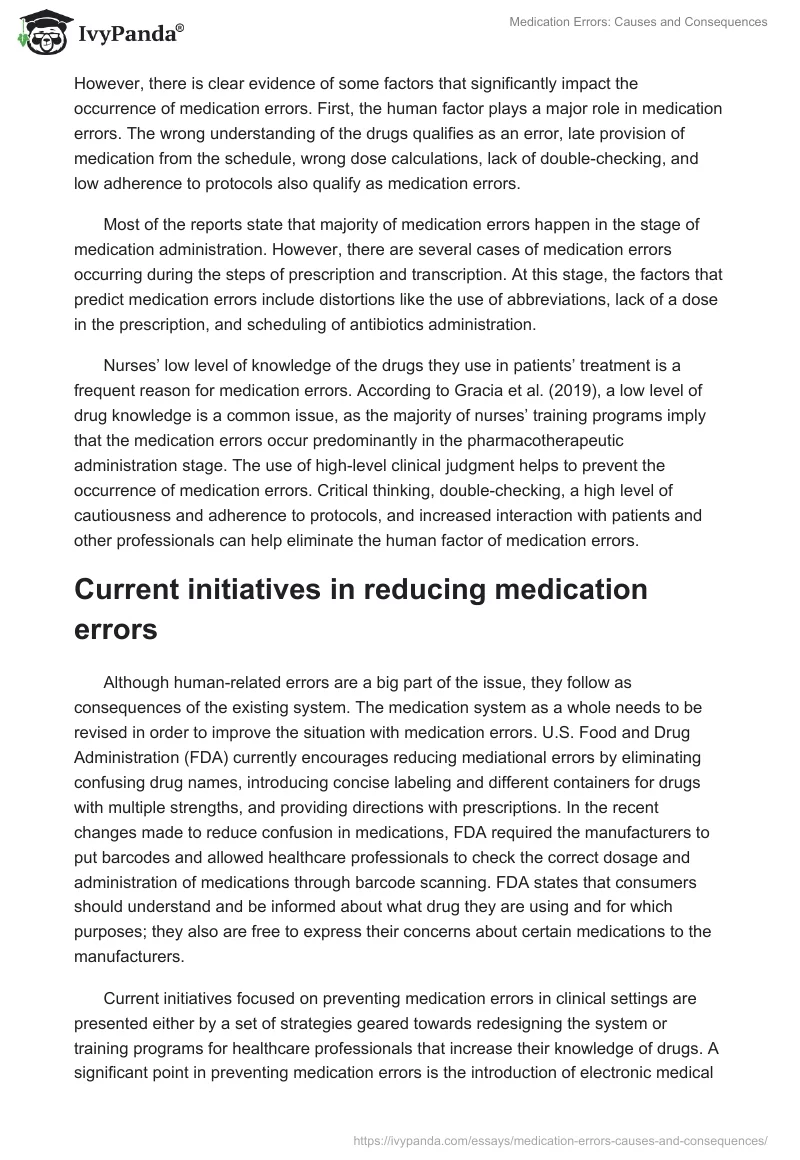 Medication Errors: Causes and Consequences. Page 2