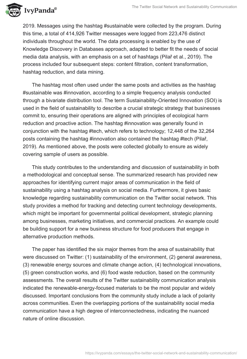 The Twitter Social Network and Sustainability Communication. Page 3