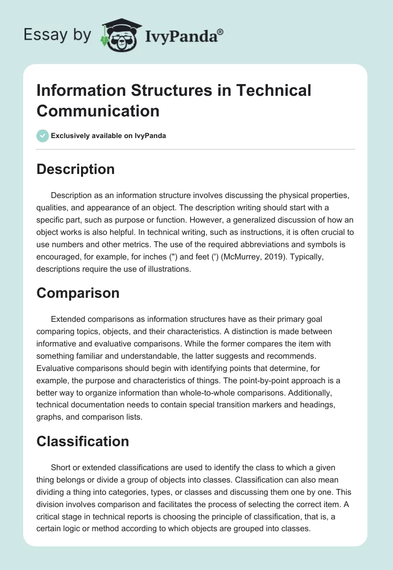 Information Structures in Technical Communication. Page 1