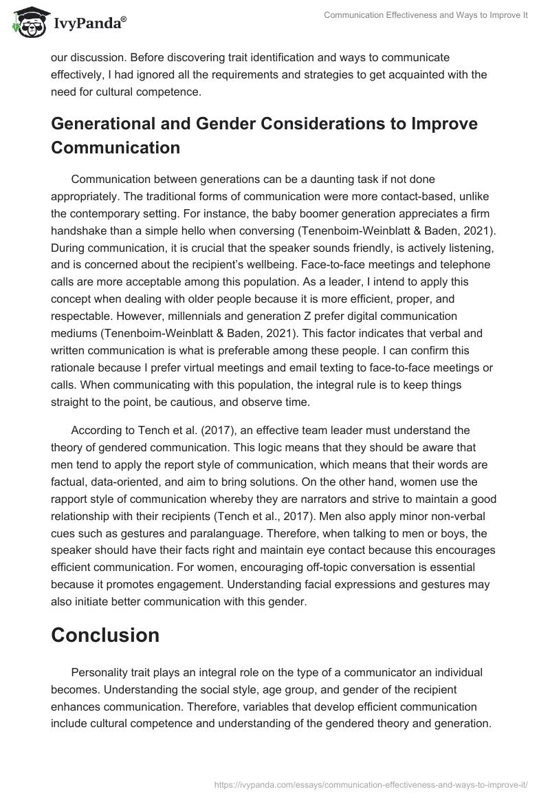 Communication Effectiveness and Ways to Improve It. Page 3