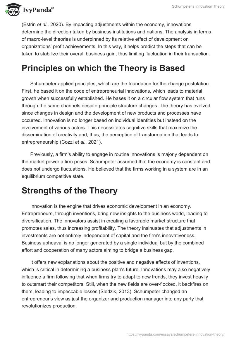 Schumpeter’s Innovation Theory. Page 2