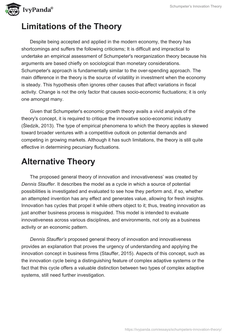 Schumpeter’s Innovation Theory. Page 3