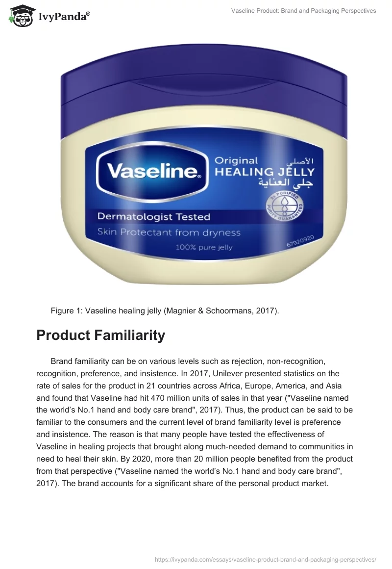 Vaseline Product: Brand and Packaging Perspectives. Page 2