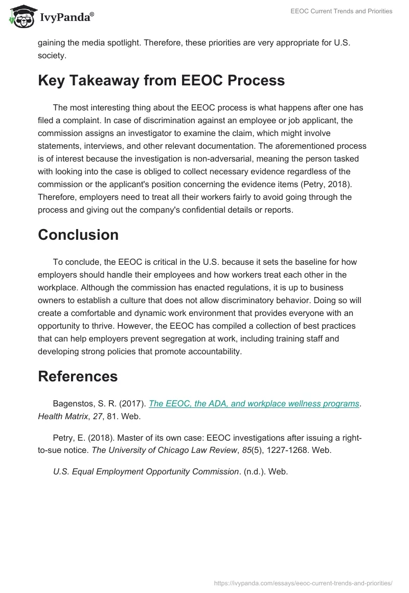EEOC Current Trends and Priorities. Page 3