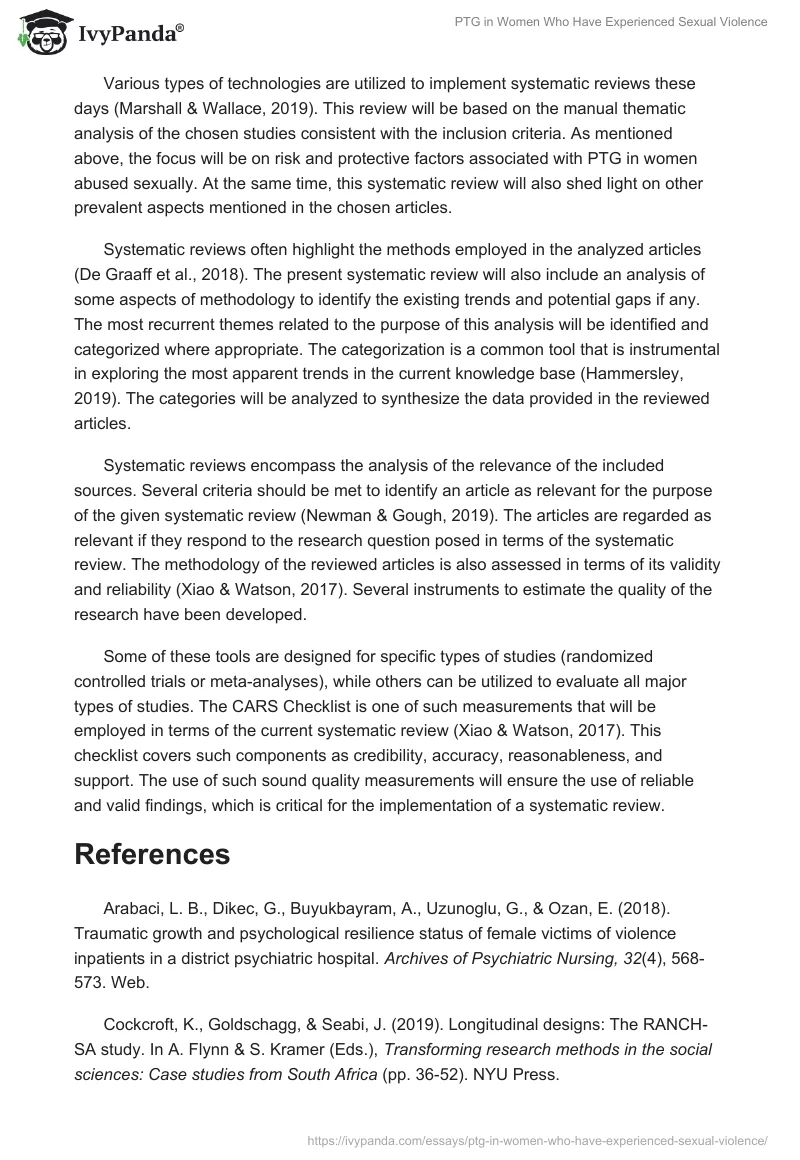 PTG in Women Who Have Experienced Sexual Violence. Page 3