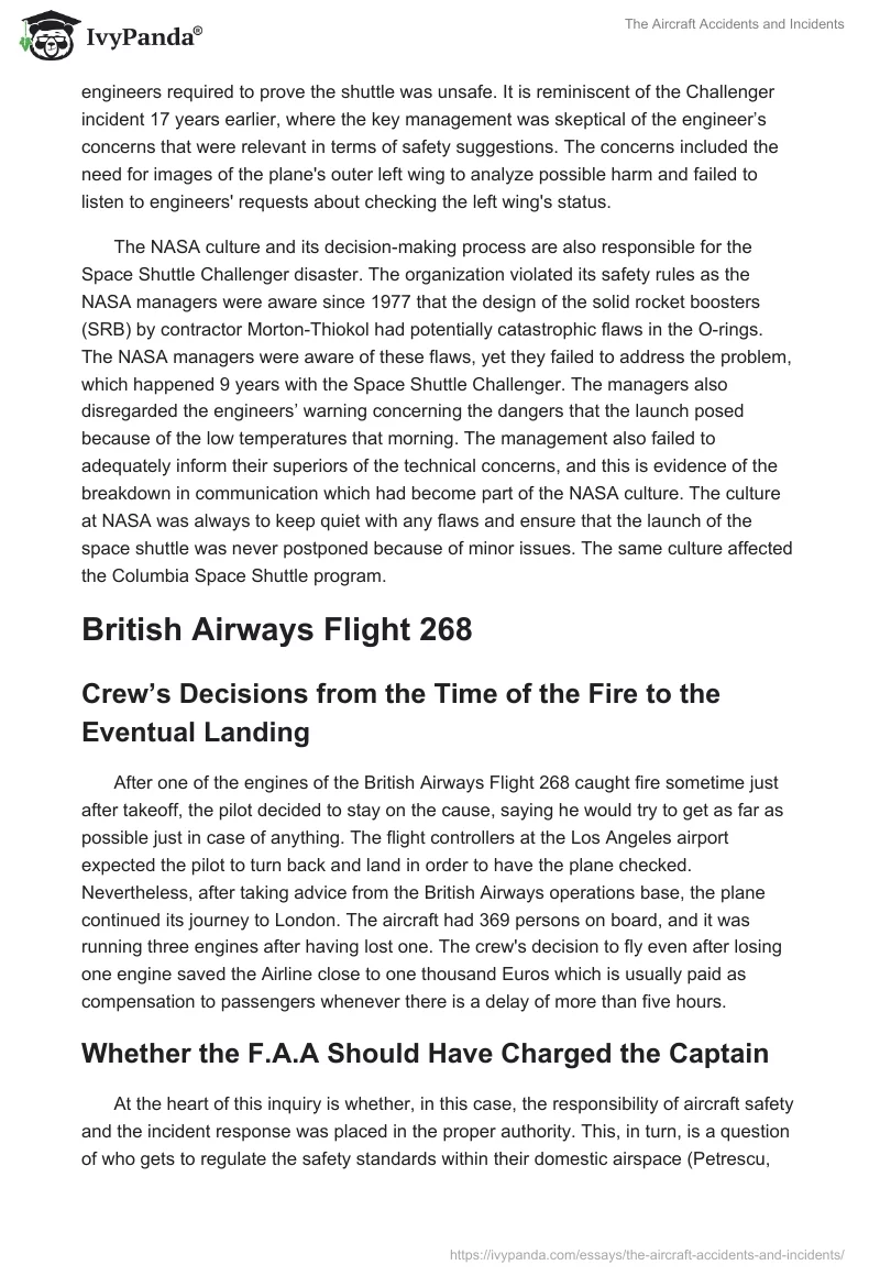 The Aircraft Accidents and Incidents. Page 3