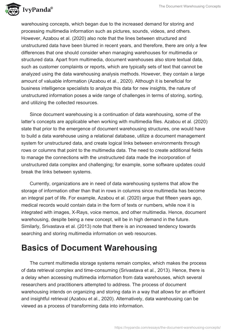 The Document Warehousing Concepts. Page 2