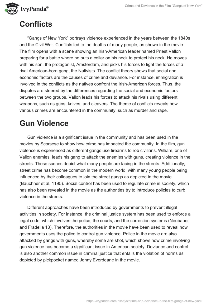 Crime and Deviance in the Film “Gangs of New York”. Page 2