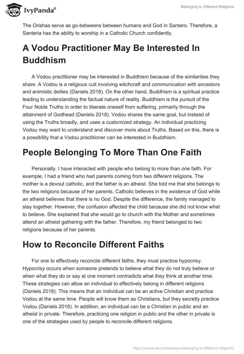 Belonging to Different Religions. Page 2