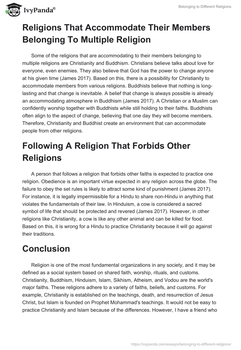 Belonging to Different Religions. Page 3