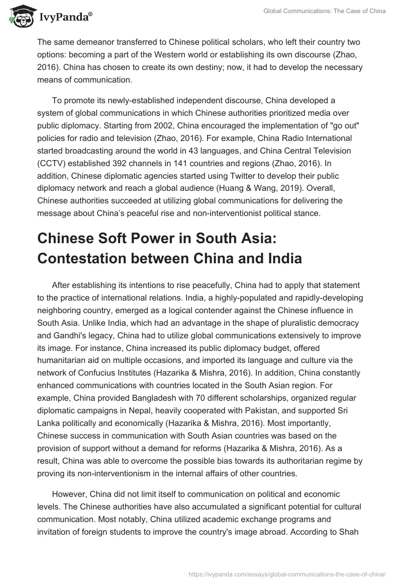 Global Communications: The Case of China. Page 2