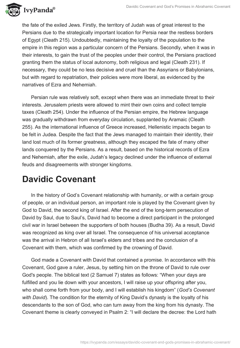 Davidic Covenant and God’s Promises in Abrahamic Covenant. Page 2