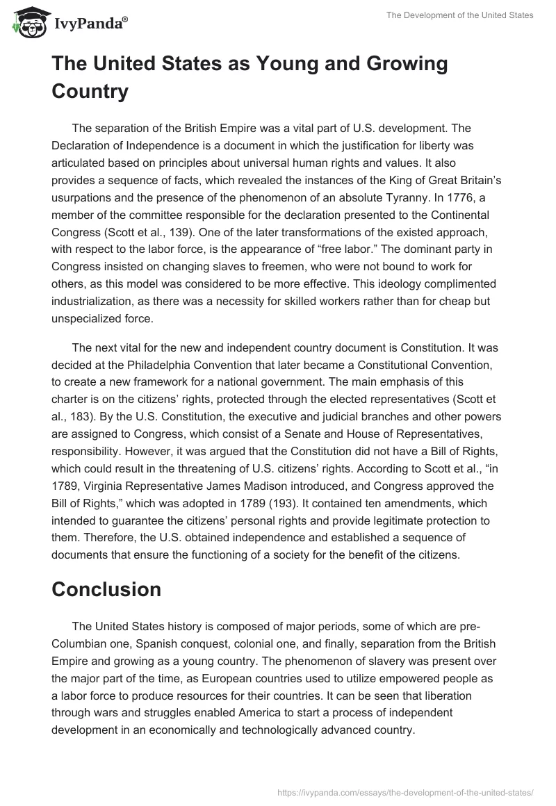 The Development of the United States. Page 3